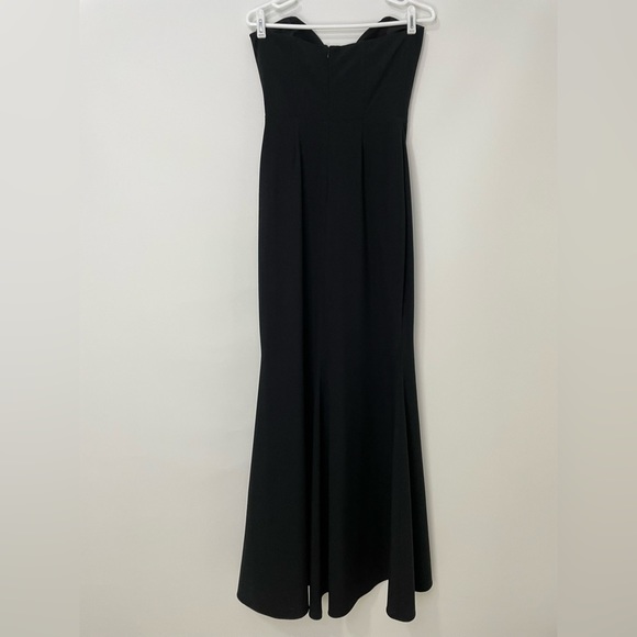 Michelle Mason Strapless Bustier Cutout Maxi Gown Black Size 4 - Picture 10 of 12